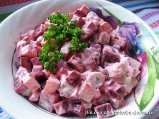 Салат из свеклы и огурцов