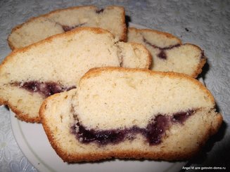 Кекс с яблочным муссом
