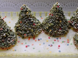 Ёлочки (миндально-бисквитные)