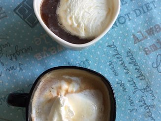 Affogato al caffe (Кофе с ванильным мороженым)