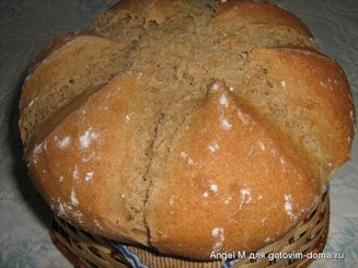 Деревенский ржаной хлеб на дрожжах