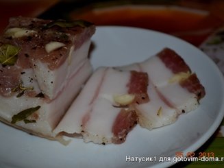 Ароматное сало (сухой способ)