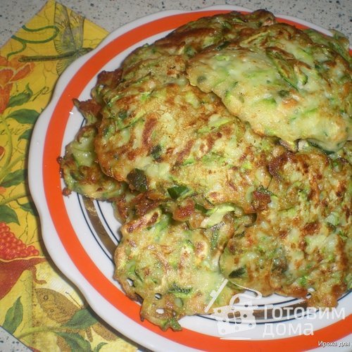 Оладушки из кабачков и плавленым сыром