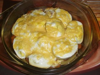 Запеканка из картофеля, фасоли и яиц