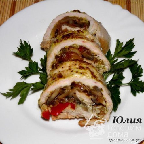 Смотреть Куриный рулет с грибами - пошаговый рецепт с фото на Повар.ру видео Смотреть Куриный рулет с грибами - пошаговый рецепт с фото на Повар.ру видео