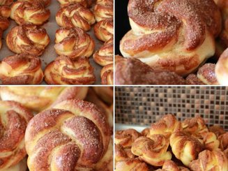 Имбирные булочки-розочки с корицей