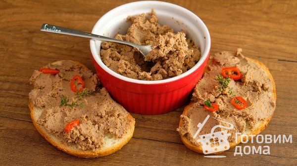 Домашний паштет из куриной печени фото к рецепту 6