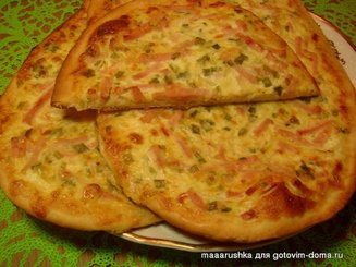 Фламмкухен из Эльзасса - пирог с луком, беконом и сыром