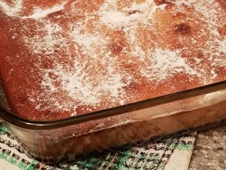 Пирог с творогом и яблоками