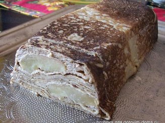 Блинный пирог с яблоками