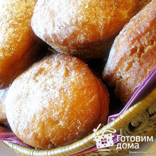 Лимонные пончики с заварным кремом