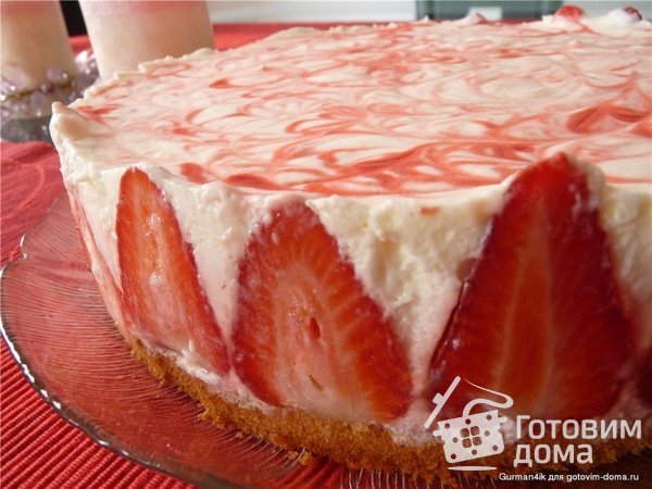 Erdbeer-Sekt-Torte (Клубничный торт с шампанским) фото к рецепту 2