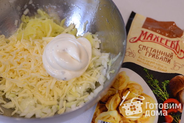 Сёмга в картофельной шубке со сметанно-грибным соусом Махеев фото к рецепту 4