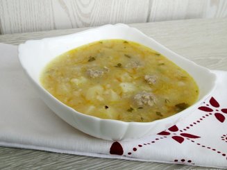 Геркулесовый суп с фрикадельками