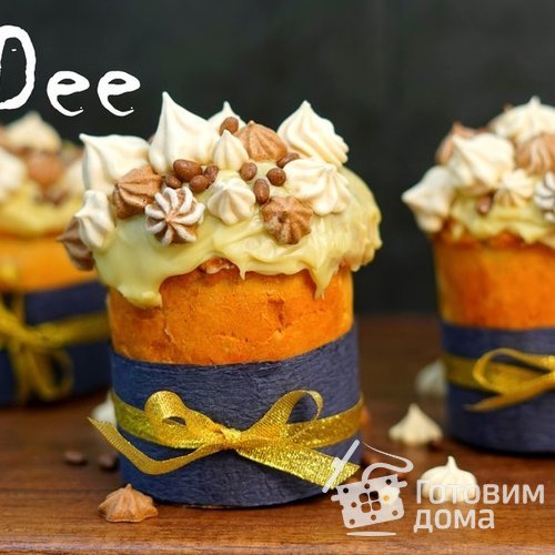 Воздушный ванильный пасхальный кулич