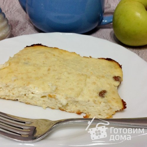 Творожная запеканка с геркулесом