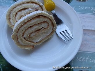 Рулет с творожным кремом по ГОСТу
