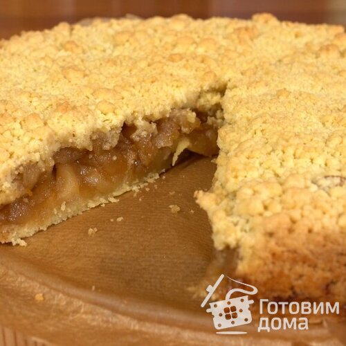 Рассыпчатый пирог с грушей, корицей и цедрой апельсина
