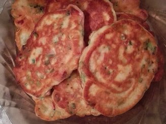 Оладьи с колбасой