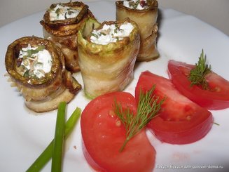 Закуска из цуккини/баклажанов с фетой