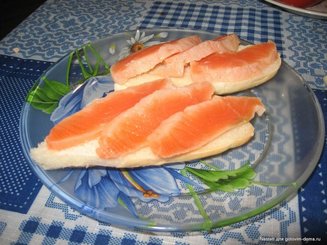 Форель, Семга малосольные (с водкой)