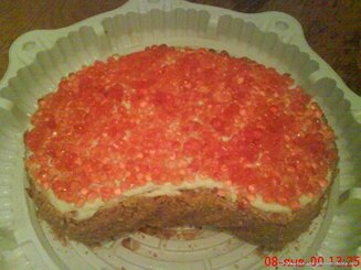 торт "Деликатес" (бутерброд с икрой)
