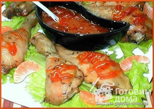 Куриные окорочка в мармеладе