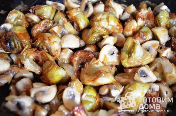Салат из артишоков, грибов и чечевицы фото к рецепту 8