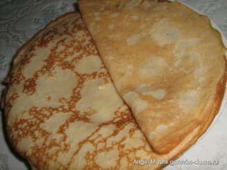 Заварные блины на кефире