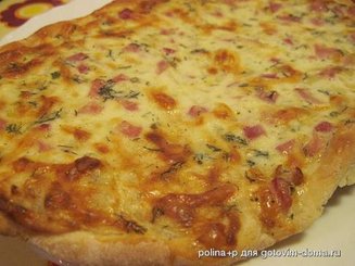 Фламмкухен из Эльзасса - пирог с луком, беконом и сыром