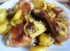 Запечённая лимонно-чесночная курица с картофелем