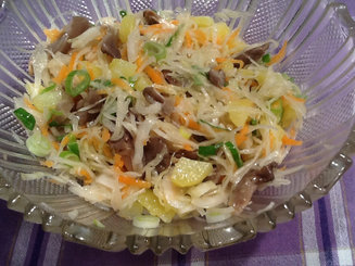 Папин салат (квашеная капуста с грибами)
