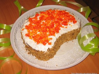 торт "Деликатес" (бутерброд с икрой)