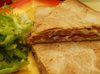 Лаваш с яйцом,  ветчиной и сыром