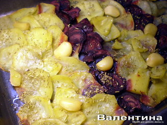 Гарнир из картофеля и свеклы