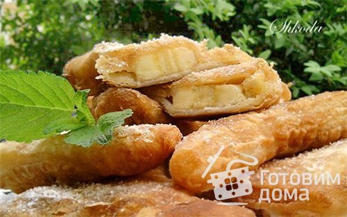 Индийское пироженое (с бананом и белым шоколадом)