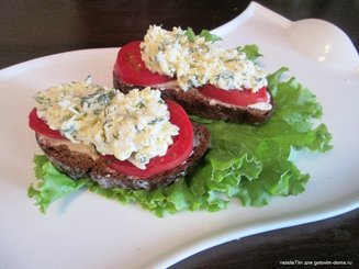 Smørrebrød - Бутерброд с яйцом и сыром