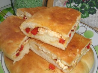 Лепешки с брынзой и перцем