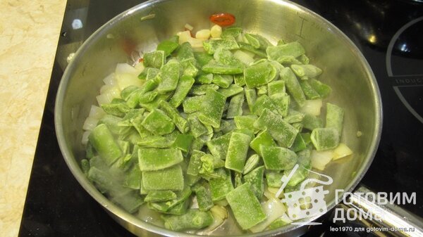 Теплый салат из стручковой фасоли &quot;Вертолет&quot; и перцев фото к рецепту 9