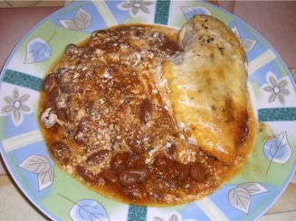 Фасолевая запеканка с куриной грудкой