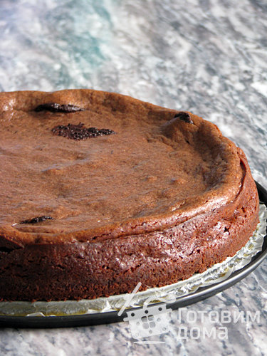 Экстра шоколадно-творожный пирог фото к рецепту 1