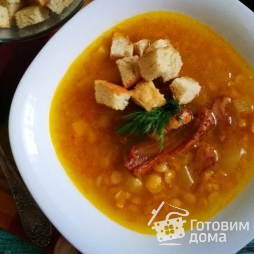 Гороховый суп с копченостями в мультиварке