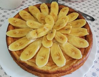 Бананово-творожный пирог