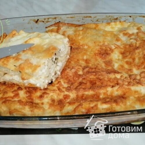 Пирог из лаваша с сыром