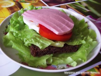 Smørrebrød - Датский бутерброд с колбасой