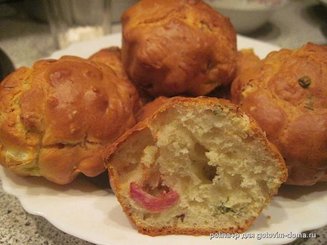 Маффины с ветчиной и сыром