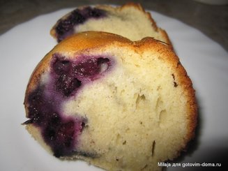 Ванильные кексы с черникой