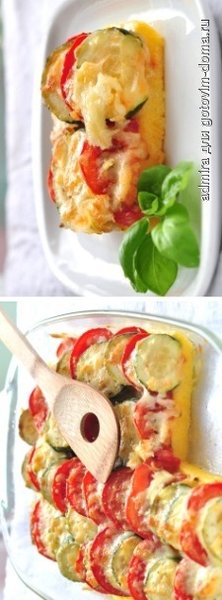 Запеканка из поленты с кабачками и помидорами фото к рецепту 1