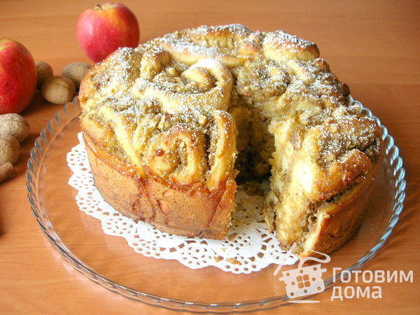 Пирог из «розочек» с вкуснейшей начинкой фото к рецепту 1