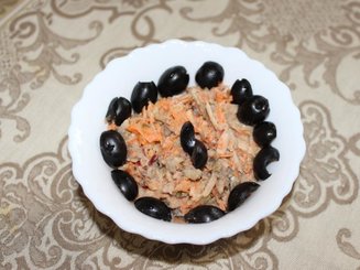 Салат с печенью и яблоками